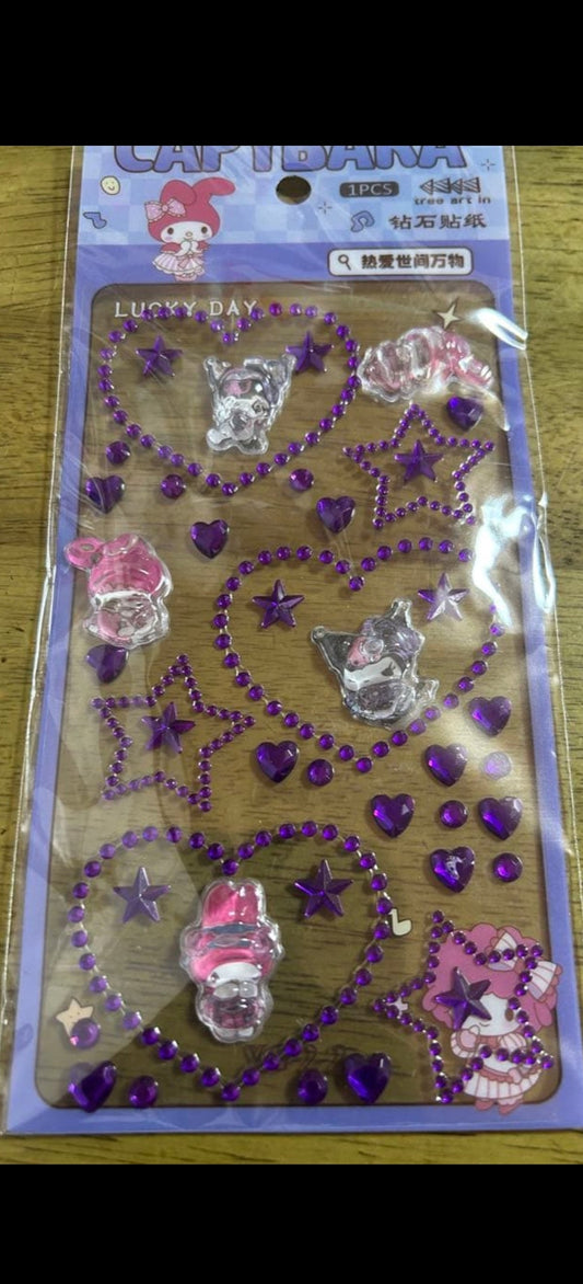 Beads sticker for fashion and art (YG) kuromi, my melody, stitch