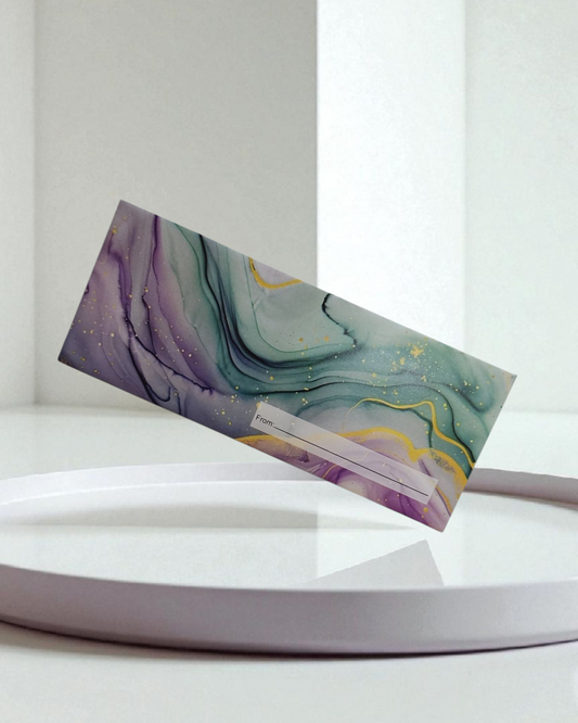 Pack of 6 money envelopes marble effect