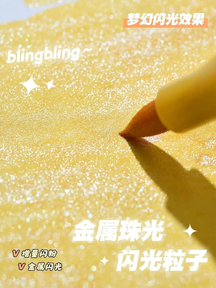 Injoy 12 Dual Tip Glitter Markers (686-12)
