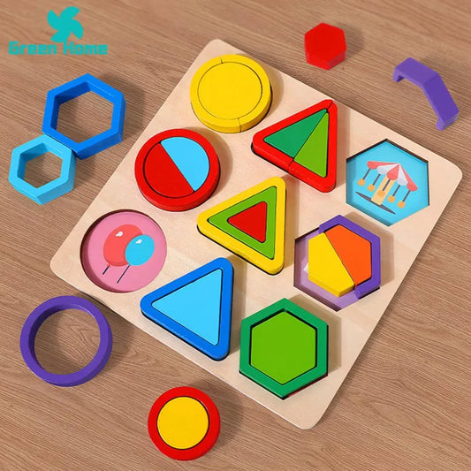 Wooden shapes puzzle