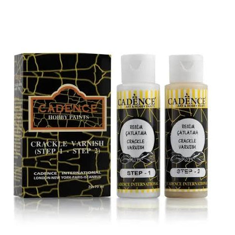 CADENCE – Base Coat Primer for Mosaic & Egg Crafts, Vintage Finish, 120ml , Water-Based Crackle Effect Medium, 2 Steps