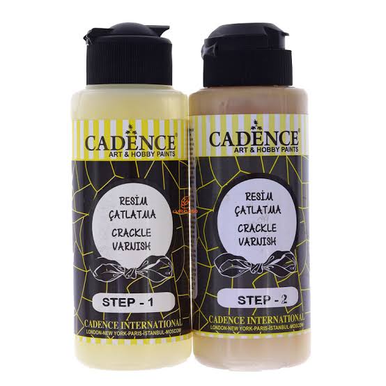 CADENCE – Base Coat Primer for Mosaic & Egg Crafts, Vintage Finish, 120ml , Water-Based Crackle Effect Medium, 2 Steps