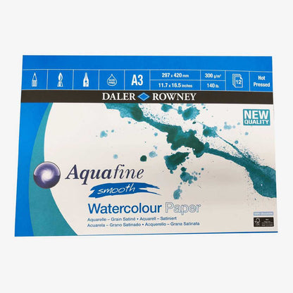 Daler Rowney Aquafine Watercolor Sketchbook – 300Gsm ( HOT PRESSED)