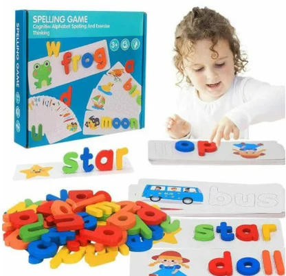 Wooden Letter Spelling Game