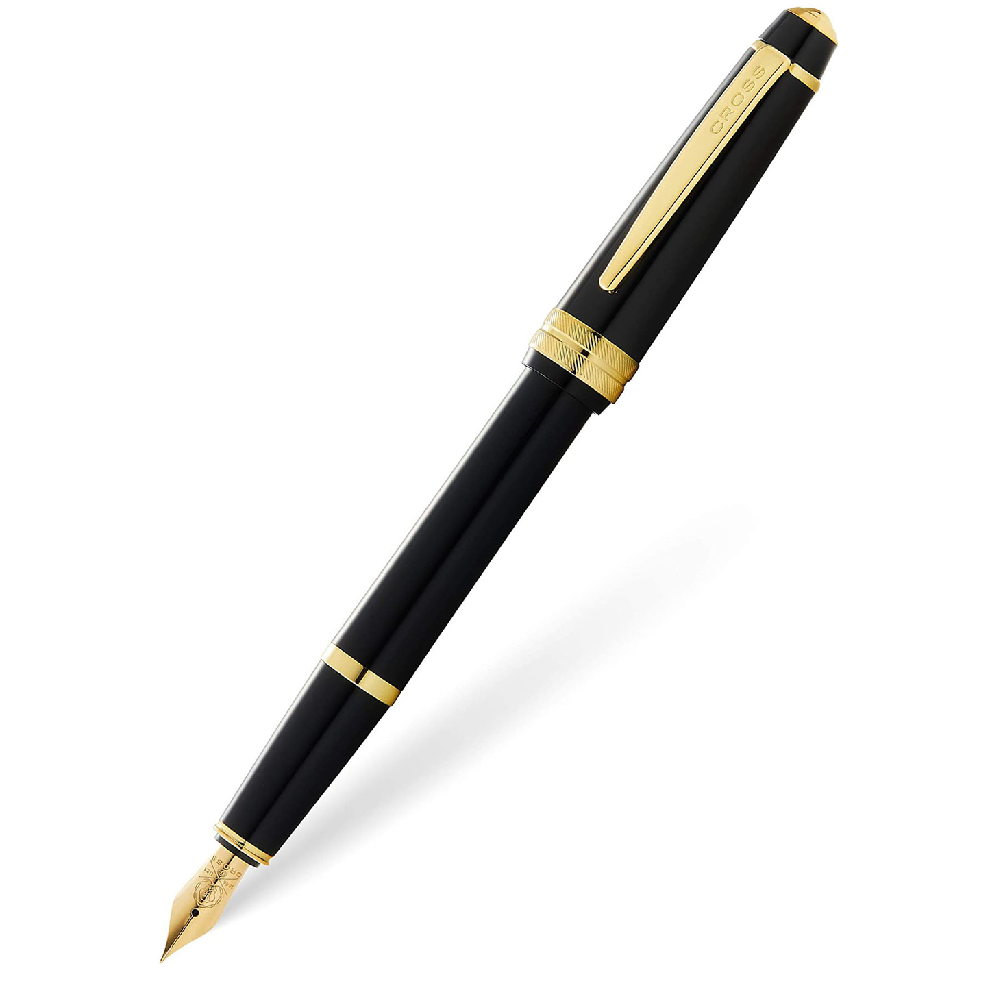 Cross Bailey Light Polished Black Resin and Gold Tone Fountain Pen