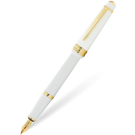 Cross Bailey Light Polished White Resin and Gold Tone Fountain Pen AT0746-10