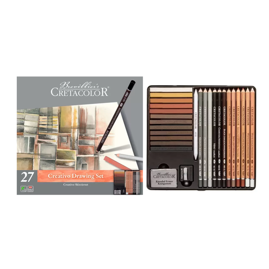 Cretacolor Creativo Drawing Set Of 27 Pcs For Professionals