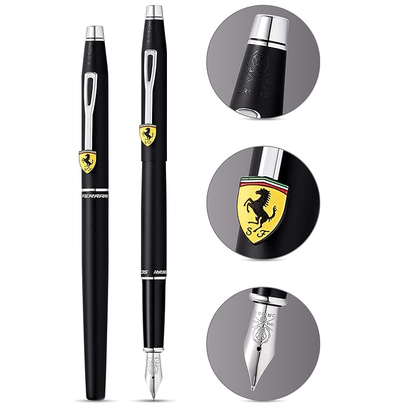 Cross Classic Century Collection for Scuderia Ferrari Matte Black Lacquer Fountain Pen