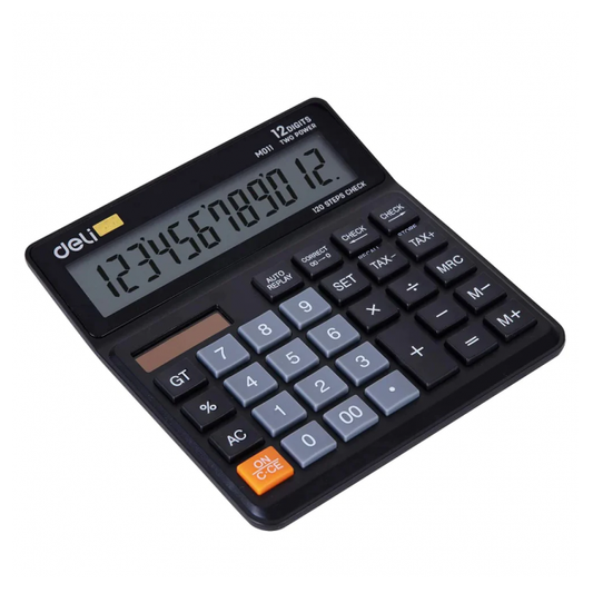 Deli 120-Check Tax Calculator 12-Digit EM01120