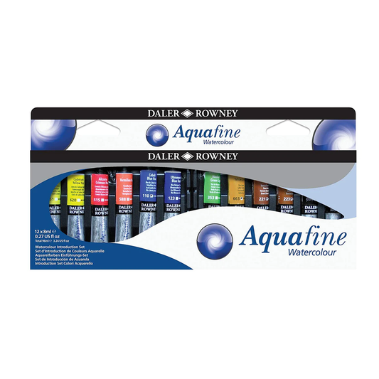 Daler Rowney Aquafine Watercolor Tube Set 12 X 8ml