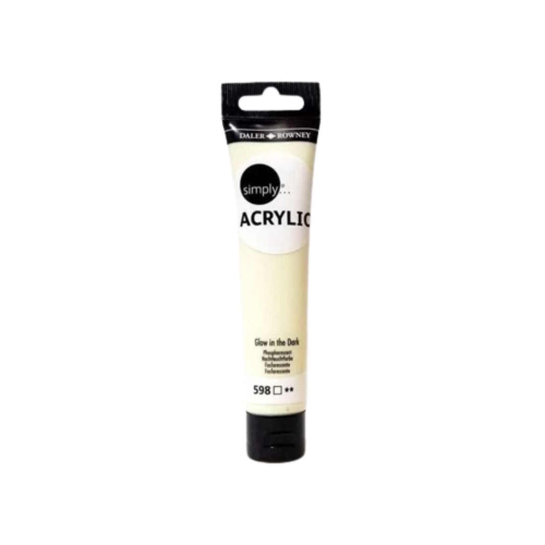 Daler Rowney Simply Glow In The Dark Acrylic Paint 75ml