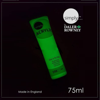 Daler Rowney Simply Glow In The Dark Acrylic Paint 75ml