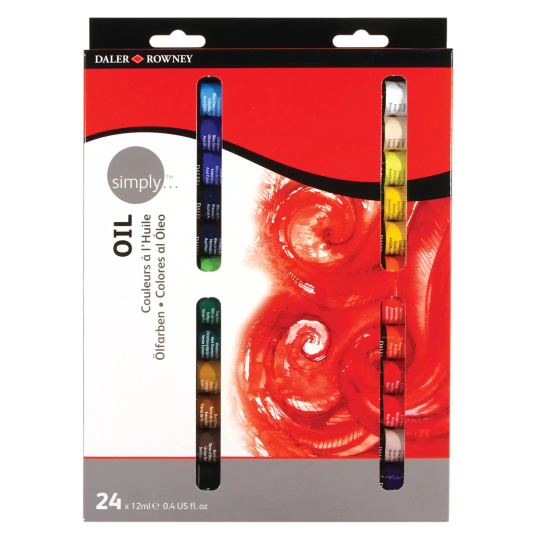 Daler Rowney Simply Oil Paint Set – 12ml Tubes