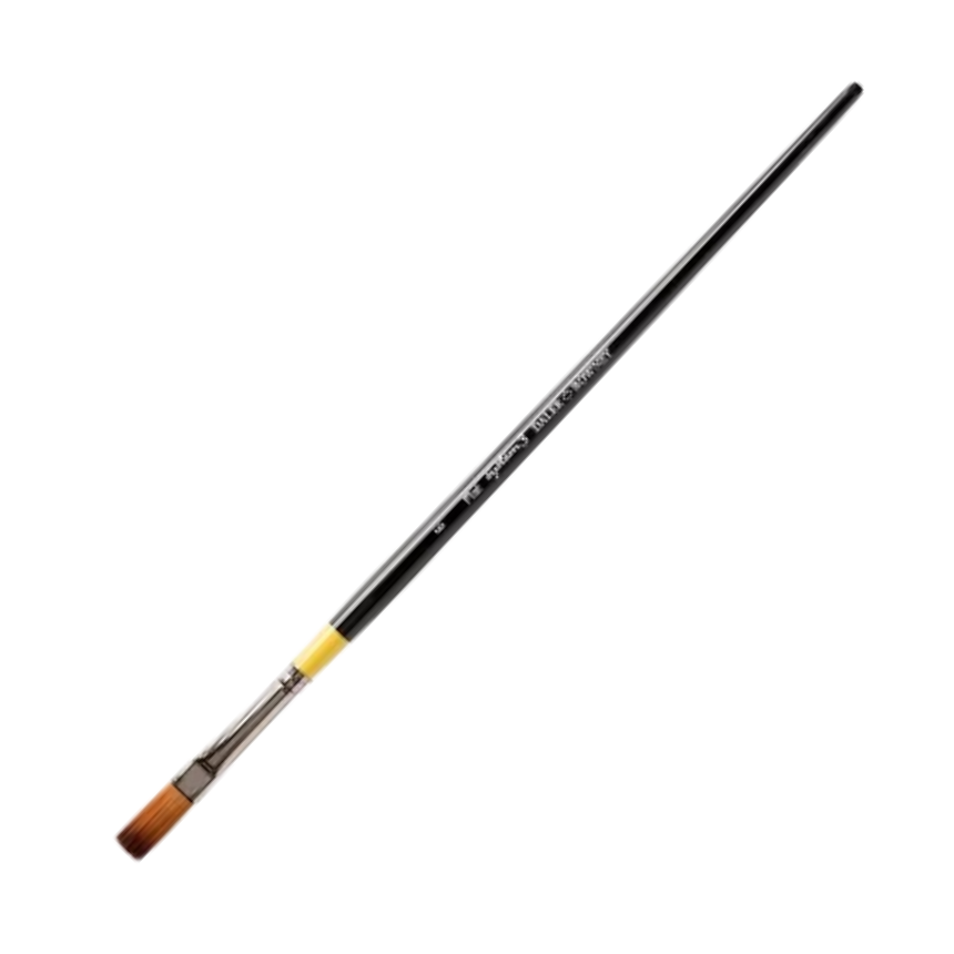 Daler Rowney System 3 Sy-44 Flat Painting Brushes – Long Handle