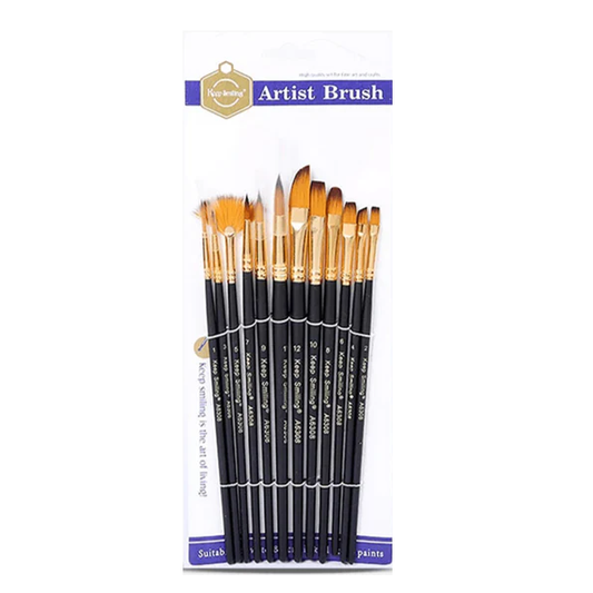 Keep Smiling Brush Set Black Mix 12 Pcs A6308.