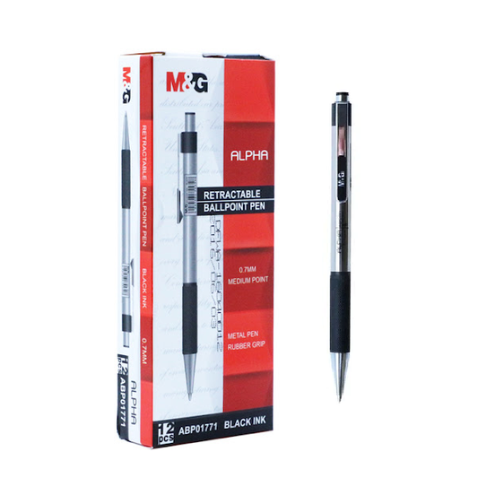 M&G Ball Pen Alpha 01771 Metal Pack Of 12