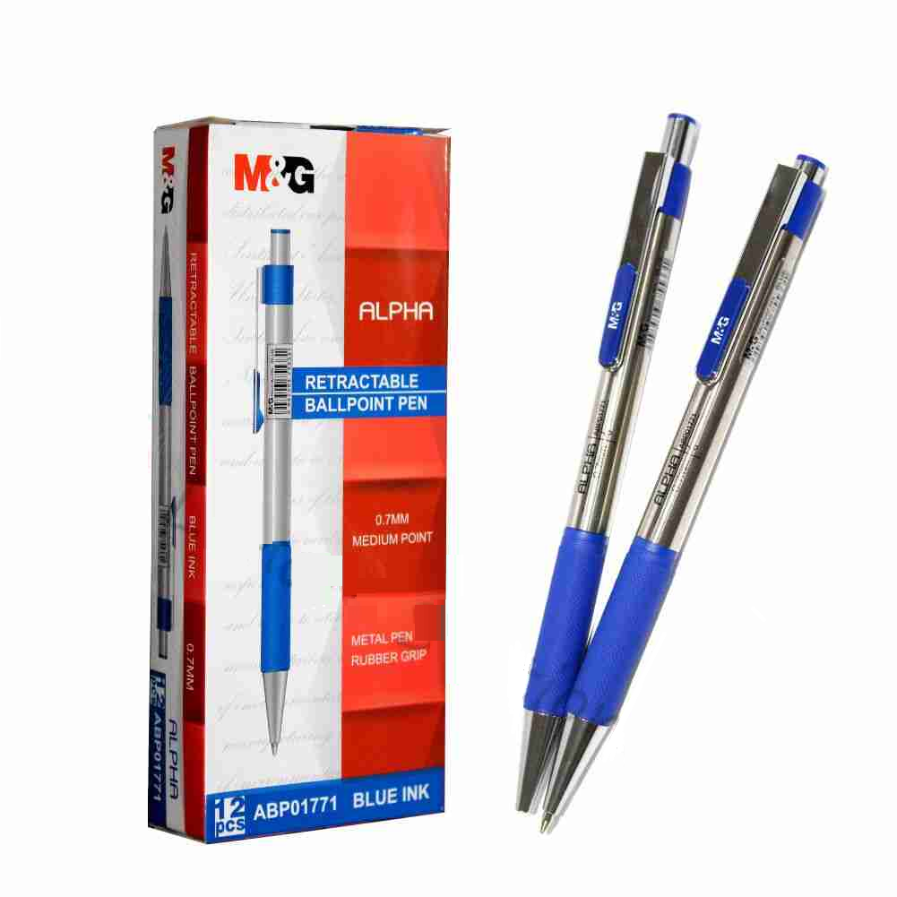 M&G Ball Pen Alpha 01771 Metal Pack Of 12