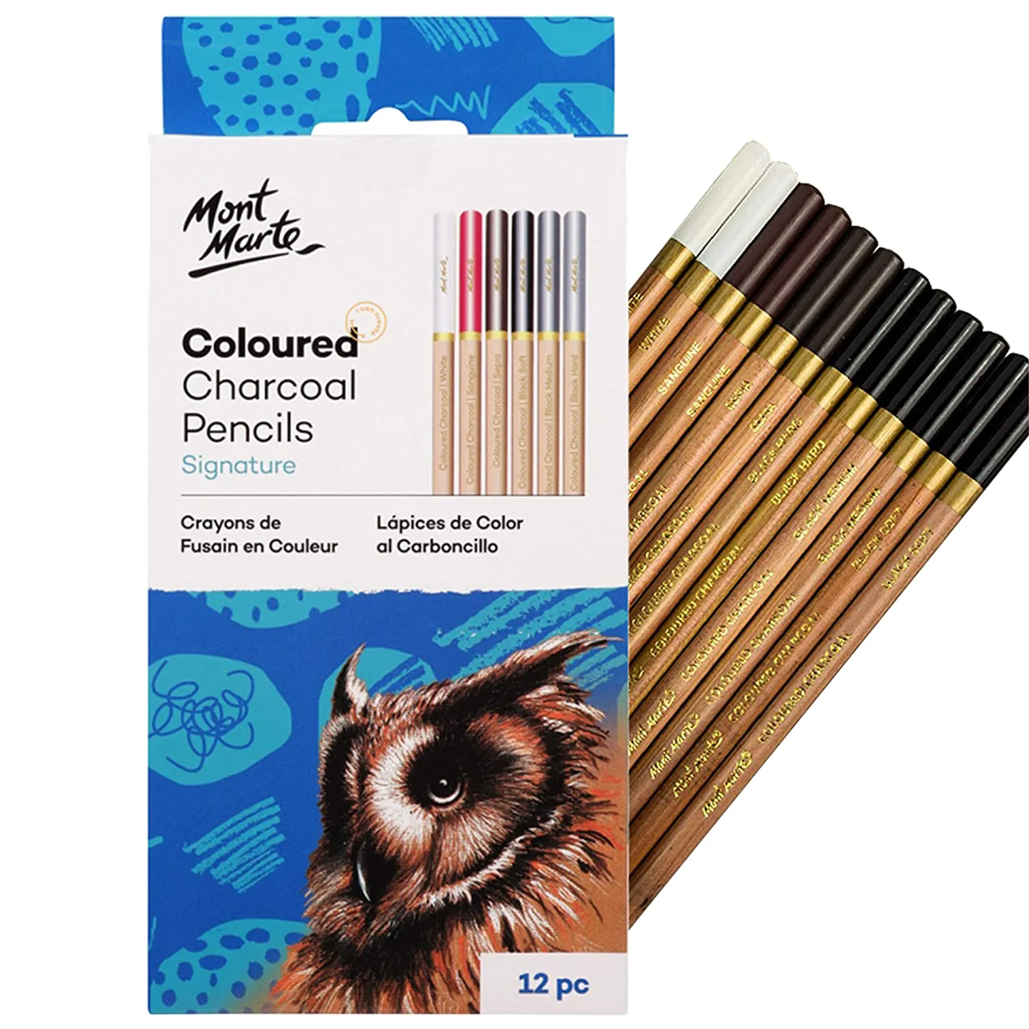Mont Marte Colored Charcoal Pencil.