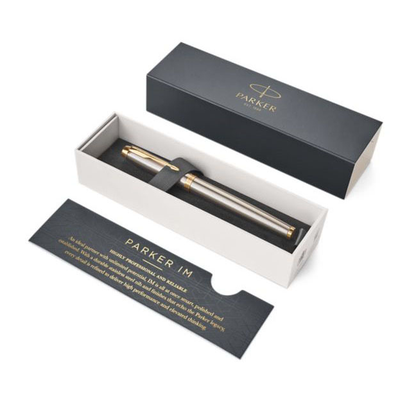 Parker IM Brushed Metal with Gold plated Trim Fountain Pen