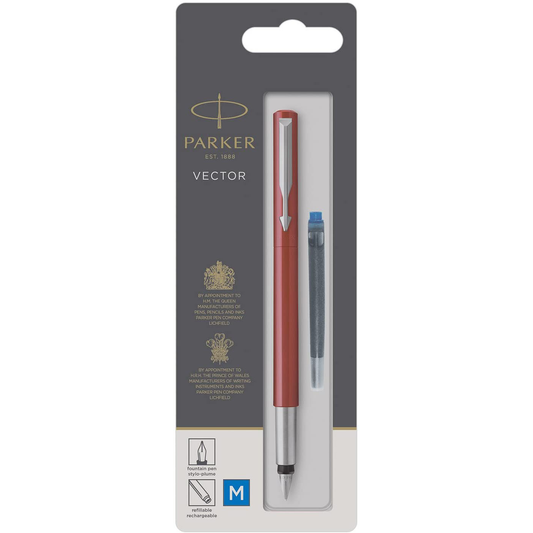 Parker Vector Standard Fountain Pen classic red