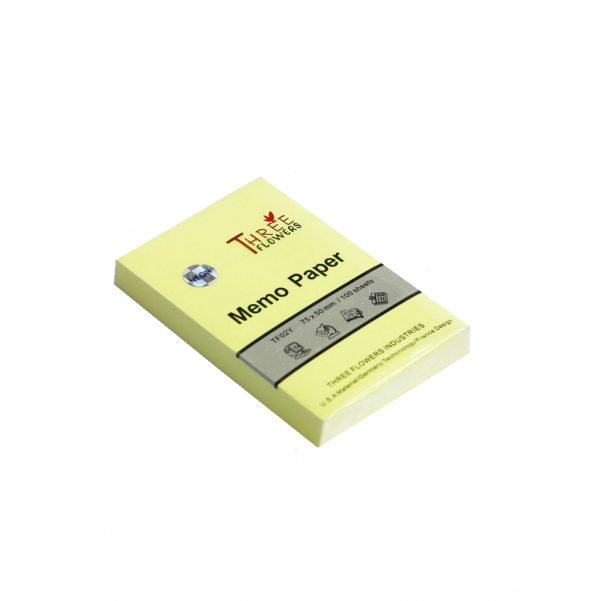 Three Flower Memo Paper 2X3 Yellow – Shoukat Sons