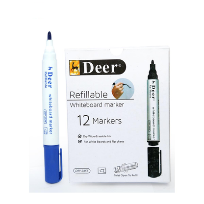 Deer White Board Marker Pack Of 12.