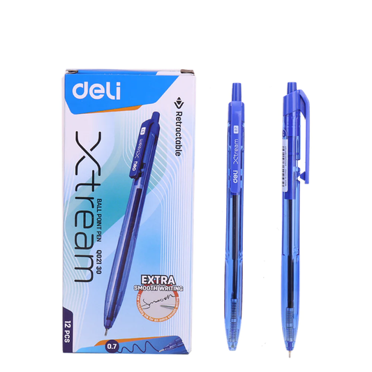 Deli Ball Pen Xtreme Blue 2130 Pack Of 12