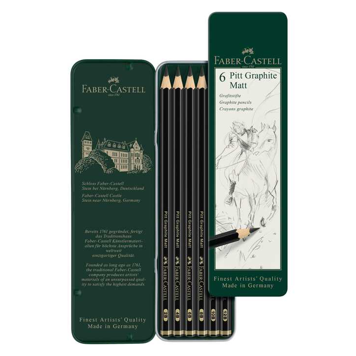 Faber Castell Pitt Graphite Matt Set Of 6Pcs.