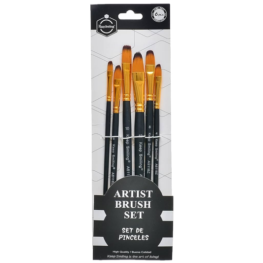 Keep Smiling Artist Brush Set 6Pcs A6118.