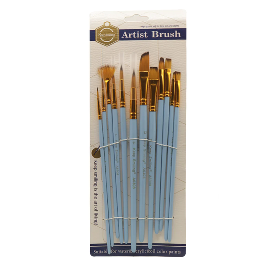 Keep Smiling Brush Set Blue 12Pcs Mix (6303z).