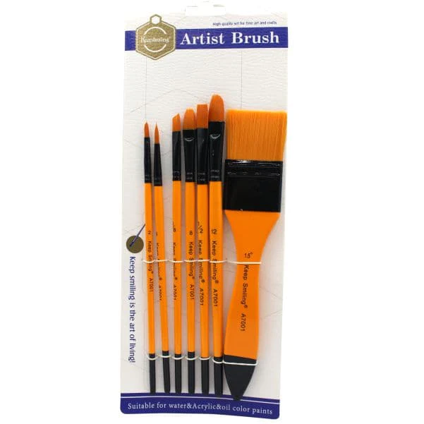 Keep Smiling Brush Set Orange 7Pcs A7001.