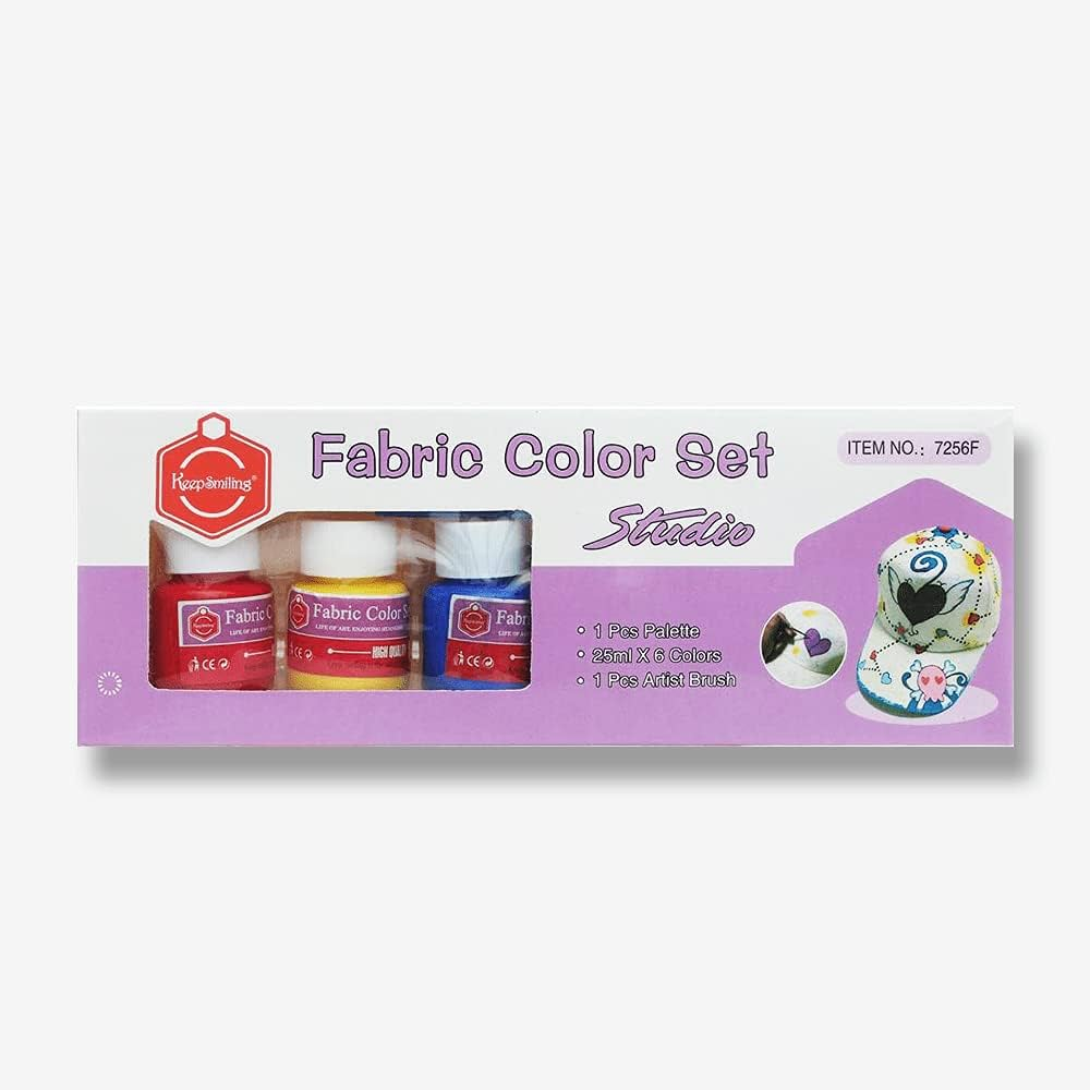 Keep Smiling Fabric Color 25ml Set oF 6 – Shoukat Sons