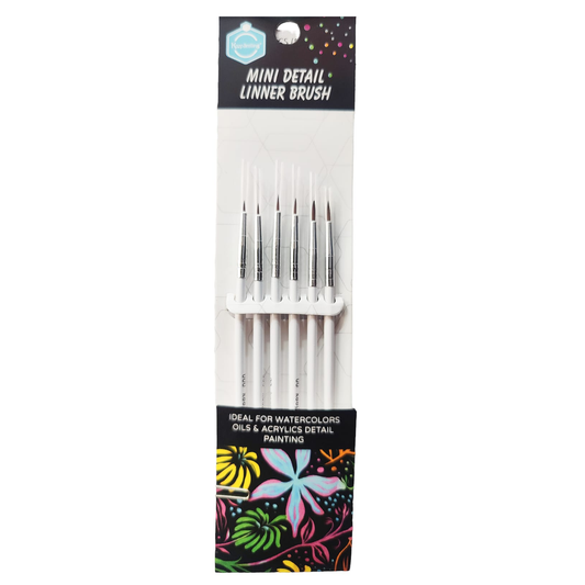 Keep Smiling Mini Detail Liner Brush Set 6Pcs.