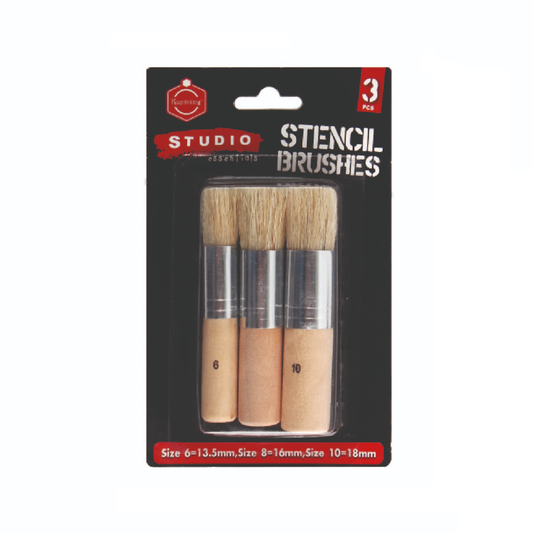 Keep Smiling Stencil Brush Pack Of 3Pcs.