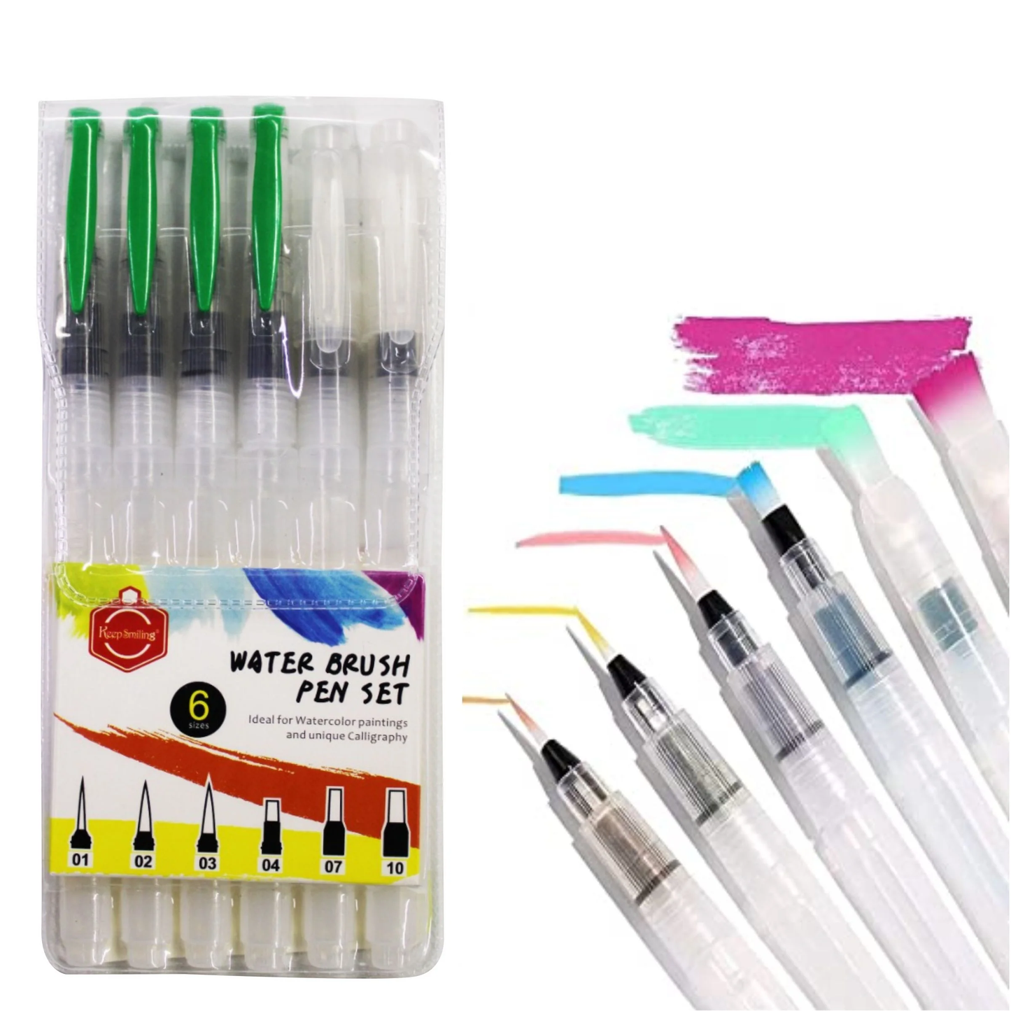 Keep Smiling Water Brush Pen Set.