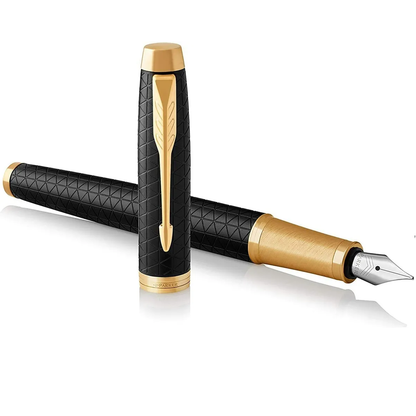 Parker IM Matt Black Gold Trim Fountain Pen Core Premium Series