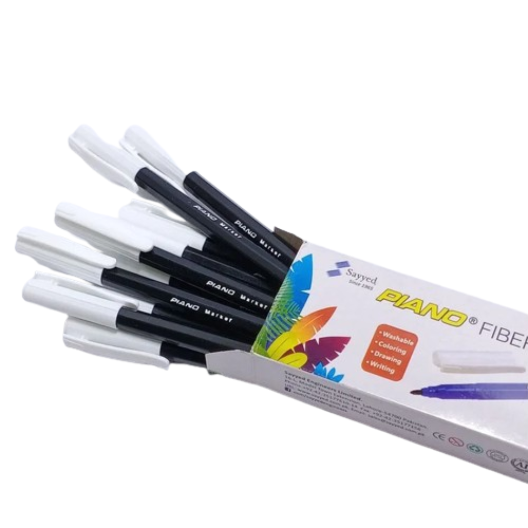 Piano Fiber Tip Marker Pack Of 10