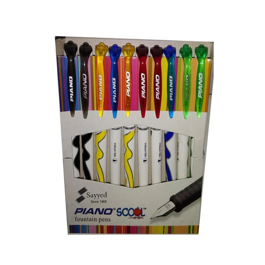 Piano Fountain Pen School Pack Of 10