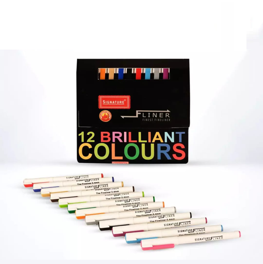 Signature Fine Liner Pointer Set Of 12 Color.