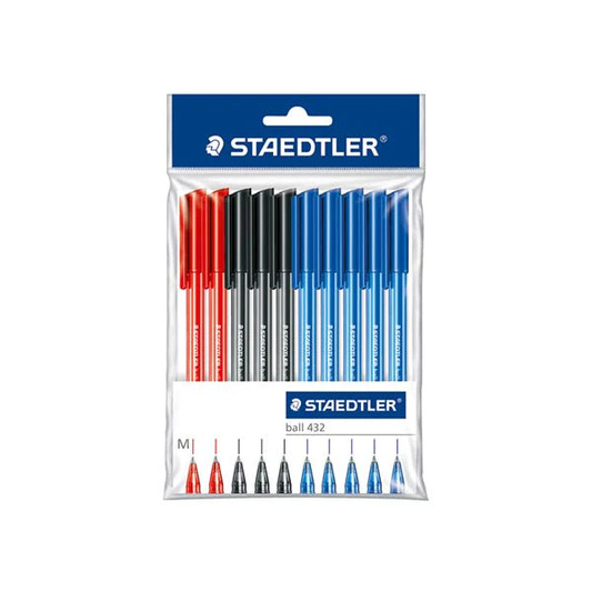Staedtler Ball Pen 432 Set Of 10.